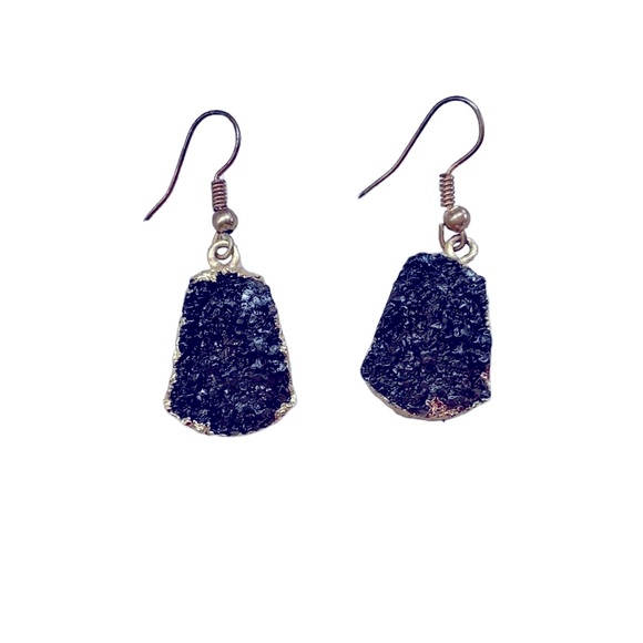 Pretty gold/geode stone earrings - Picture 2 of 4